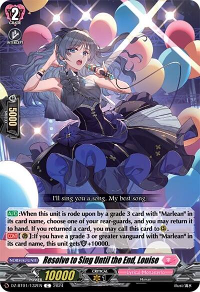Resolve to Sing Until the End, Louise [D-Format] DZ-BT01/132EN