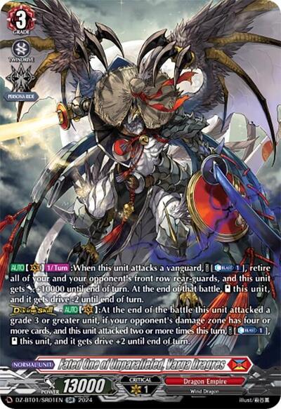 Fated One of Unparalleled, Varga Dragres [D-Format] DZ-BT01/SR01EN