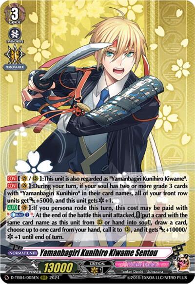Yamanbagiri Kunihiro Kiwame Sentou [D-Format] D-TB04/005EN