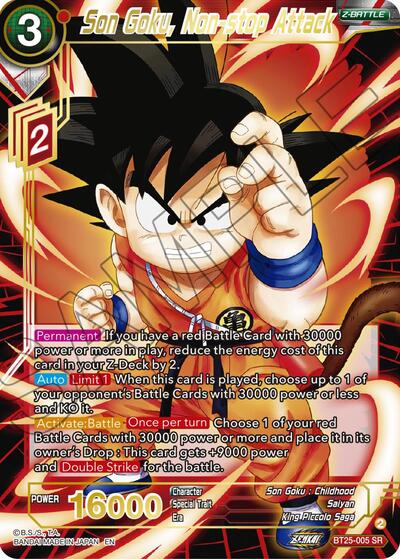 Son Goku, Non-stop Attack BT25-005 — Legend of the Dragon Balls
