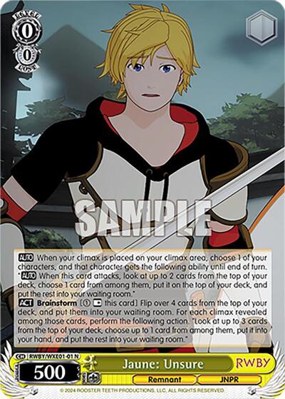 Jaune: Unsure RWBY/WXE01-01 N