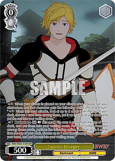 Jaune: Unsure RWBY/WXE01-01OFR OFR