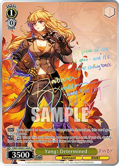 Yang: Determined RWBY/WXE01-04SP SP