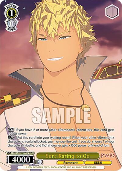 Sun: Raring to Go RWBY/WXE01-06OFR OFR