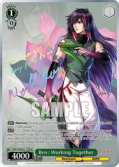 Ren: Working Together RWBY/WXE01-17SP SP