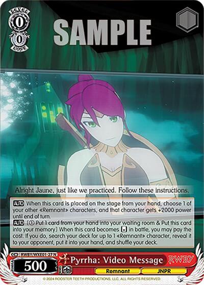 Pyrrha: Video Message RWBY/WXE01-27 N