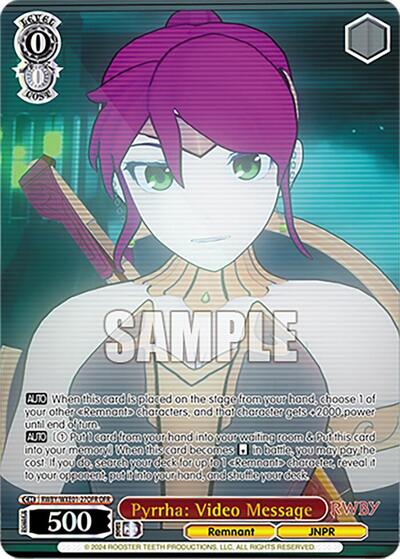 Pyrrha: Video Message RWBY/WXE01-27OFR OFR