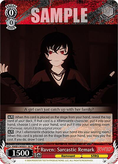 Raven: Sarcastic Remark RWBY/WXE01-30 N