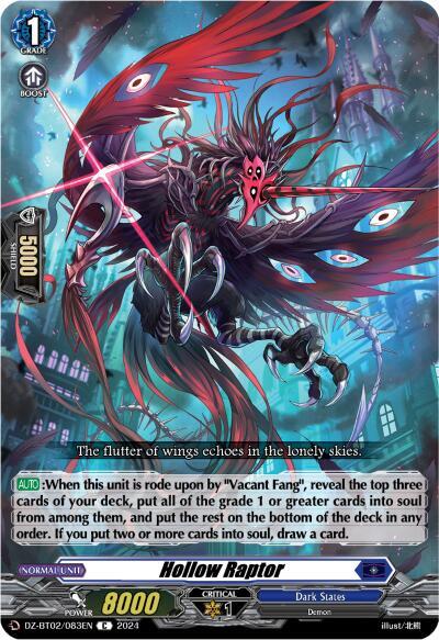 Hollow Raptor [D-Format] DZ-BT02/083EN