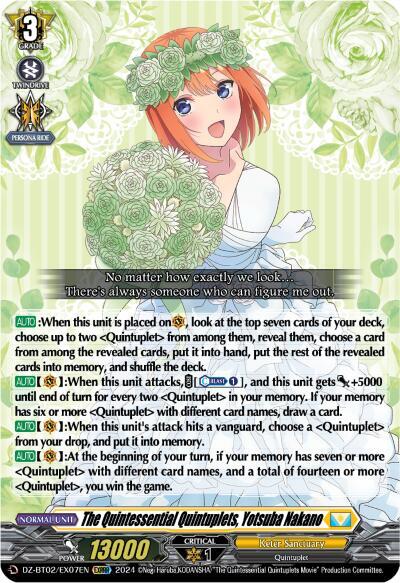 The Quintessential Quintuplets, Yotsuba Nakano [D-Format] DZ-BT02/EX07EN