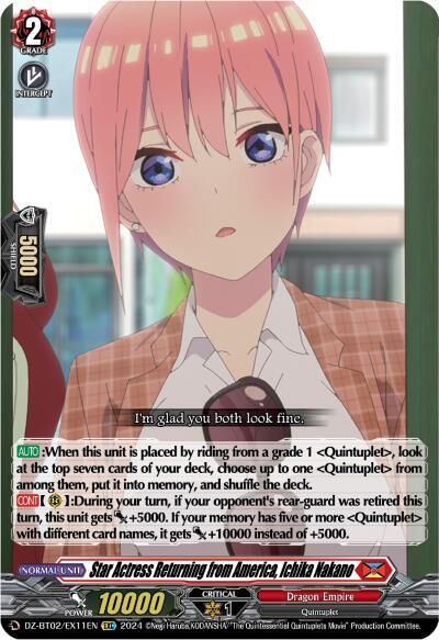 Star Actress Returning from America, Ichika Nakano [D-Format] DZ-BT02/EX11EN