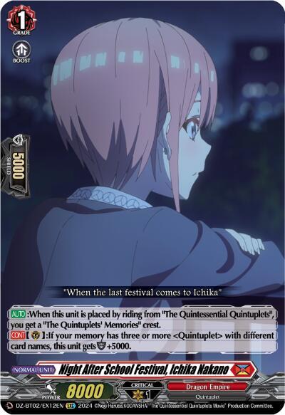 Night After School Festival, Ichika Nakano [D-Format] DZ-BT02/EX12EN