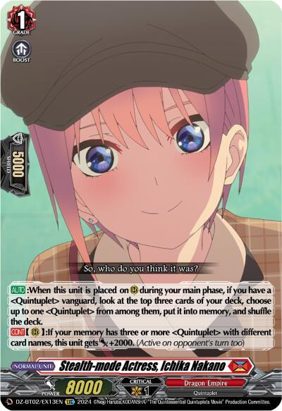 Stealth-mode Actress, Ichika Nakano [D-Format] DZ-BT02/EX13EN