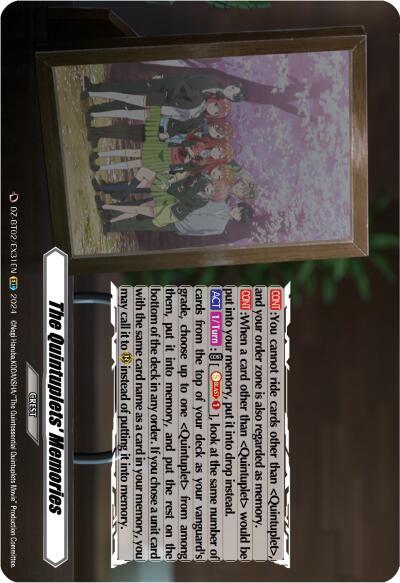 The Quintuplets' Memories [D-Format] DZ-BT02/EX31EN
