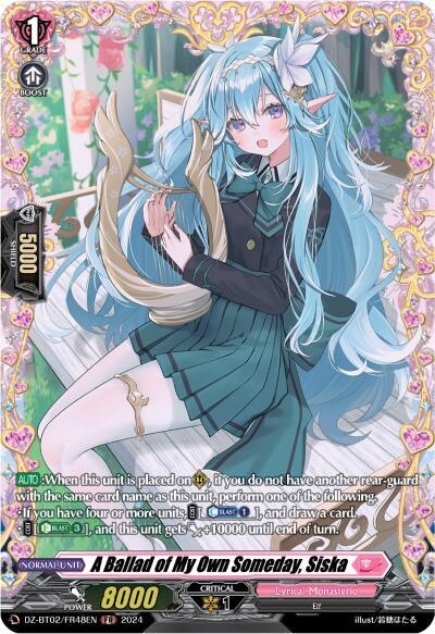A Ballad of My Own Someday, Siska [D-Format] DZ-BT02/FR48EN