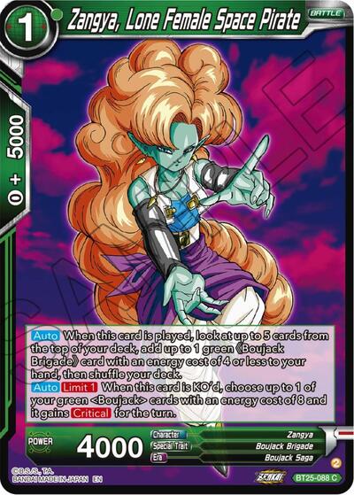 Zangya, Lone Female Space Pirate BT25-088
