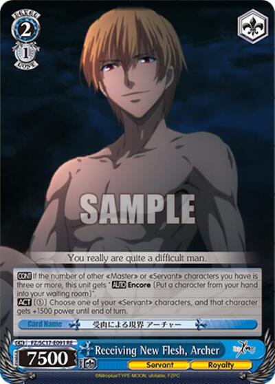 Receiving New Flesh, Archer FZ/SC17-E091 RE