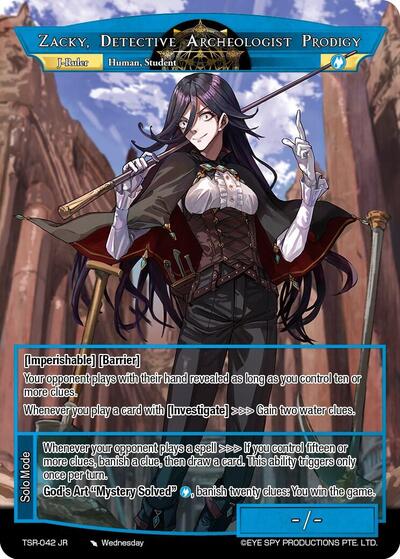 Student Detective League's Star, Zacky // Zacky, Detective Archeologist Prodigy TSR-042 JR
