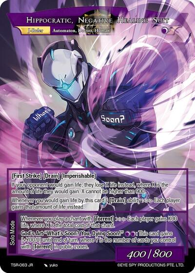 Aideen, the Fighting Doctor // Hippocratic, Negative Healing Suit TSR-063 RR
