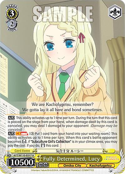 Fully Determined, Lucy AYT/W110-E017 U