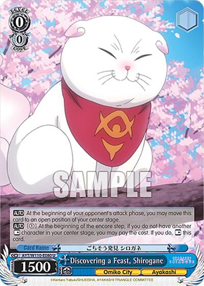 Discovering a Feast, Shirogane AYT/W110-E080 U