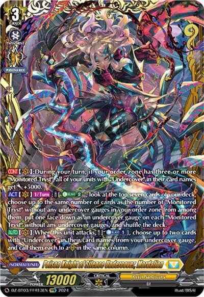 Poison Knight of Silence Undercover, Mordalion [D-Format] DZ-BT03/FFR13EN