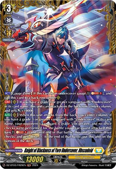 Knight of Blackness of Yore Undercover, Obscudeid [D-Format] DZ-BT03/FR29EN