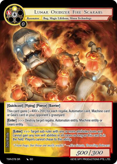 Lunar Oxidizer Fire Scarabs — The Battle at the Sacred Ruins