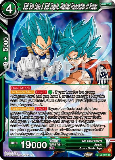 SSB Son Goku & SSB Vegeta, Realized Premonition of Fusion BT26-071