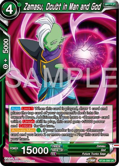 Zamasu, Doubt in Man and God BT26-086