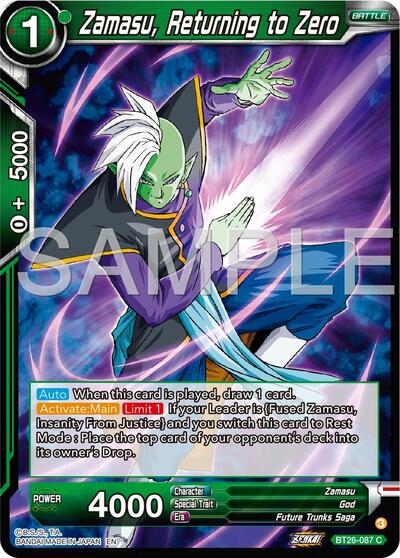 Zamasu, Returning to Zero BT26-087