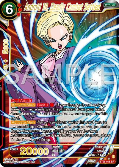 Android 18, Deadly Combat Settled Bt26-016