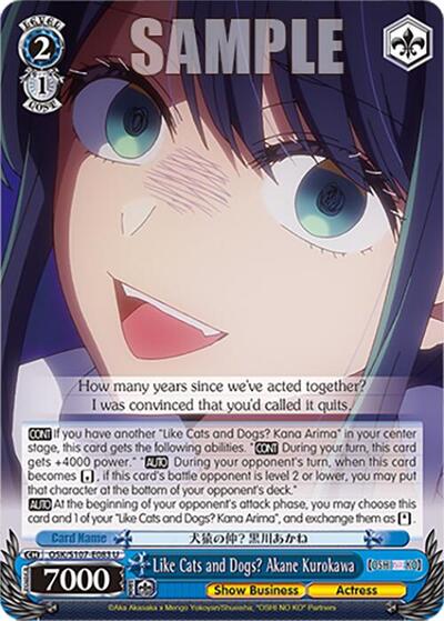 Like Cats and Dogs? Akane Kurokawa OSK/S107-E083 U