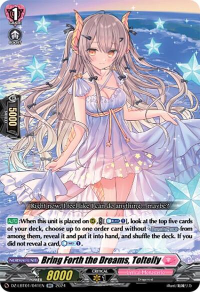 Bring Forth the Dreams, Tolteily [D-Format] DZ-LBT01/041EN