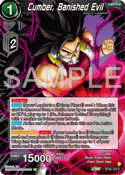 Cumber, Banished Evil BT26-122