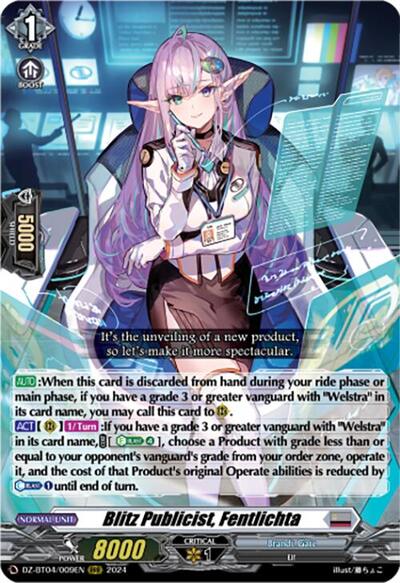 Blitz Publicist, Fentlichta [D-Format] DZ-BT04/009EN