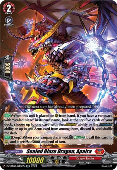 Sealed Blaze Dragon, Apalra [D-Format] DZ-BT04/019EN
