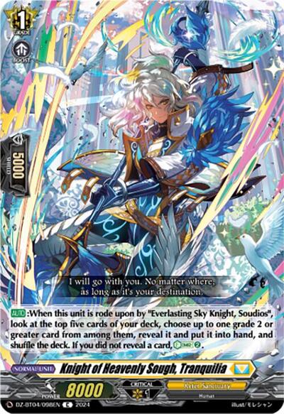 Knight of Heavenly Sough, Tranquilia [D-Format] DZ-BT04/098EN