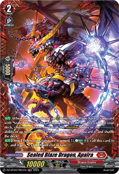 Sealed Blaze Dragon, Apalra [D-Format] DZ-BT04/FR01EN