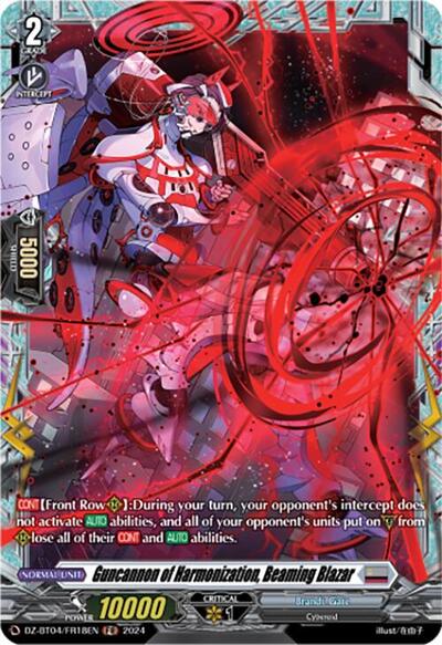 Guncannon of Harmonization, Beaming Blazar [D-Format] DZ-BT04/FR18EN