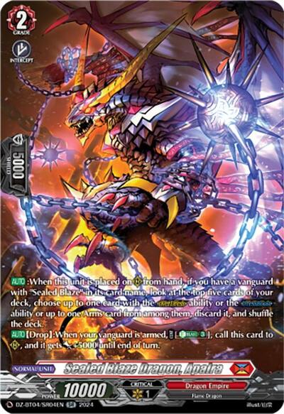 Sealed Blaze Dragon, Apalra [D-Format] DZ-BT04/SR04EN