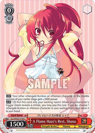 A Flame Haze's Rest, Shana Gss/WS02-E100 C