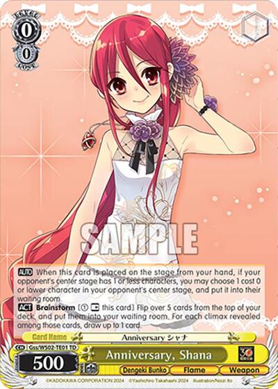 Anniversary, Shana Gss/WS02-TE01 TD