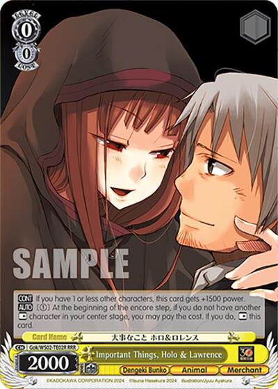 Important Things, Holo & Lawrence Gok/WS02-TE02R RRR