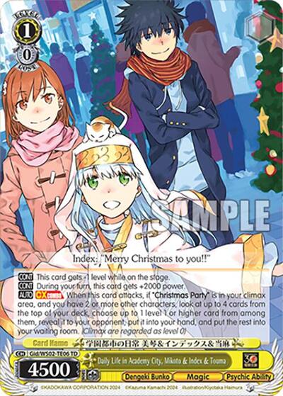 Daily Life in Academy City, Mikoto & Index & Touma Gid/WS02-TE06 TD