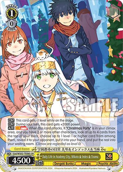 Daily Life in Academy City, Mikoto & Index & Touma Gid/WS02-TE06S SR