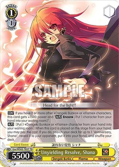 Unyielding Resolve, Shana Gss/WS02-TE07 TD