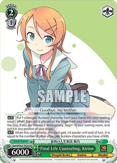 Final Life Counseling, Kirino Goi/WS02-TE20 TD