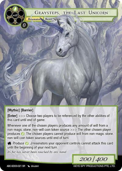 Graysteps, the Last Unicorn ABC-SD03-021 SR