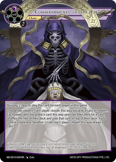 Commandments of the Lich ABC-SD10-009 MR